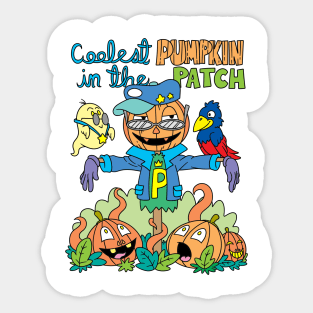 Coolest Pumpkin in the Patch Halloween Gift Sticker